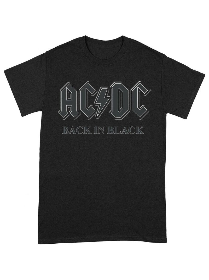 Back In Black Maglietta Adulto Unisex - AC/DC Nero Grigio - Kiabi