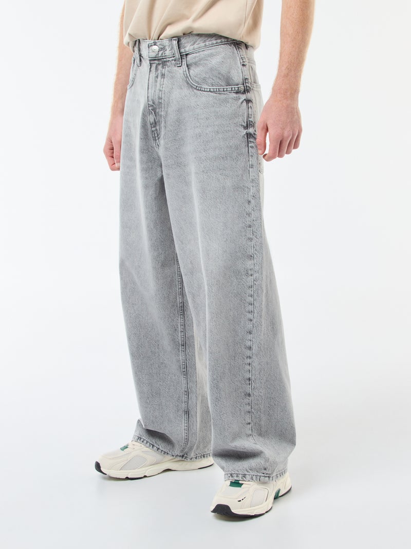 Baggy denim fit in cotone Grigio - Kiabi
