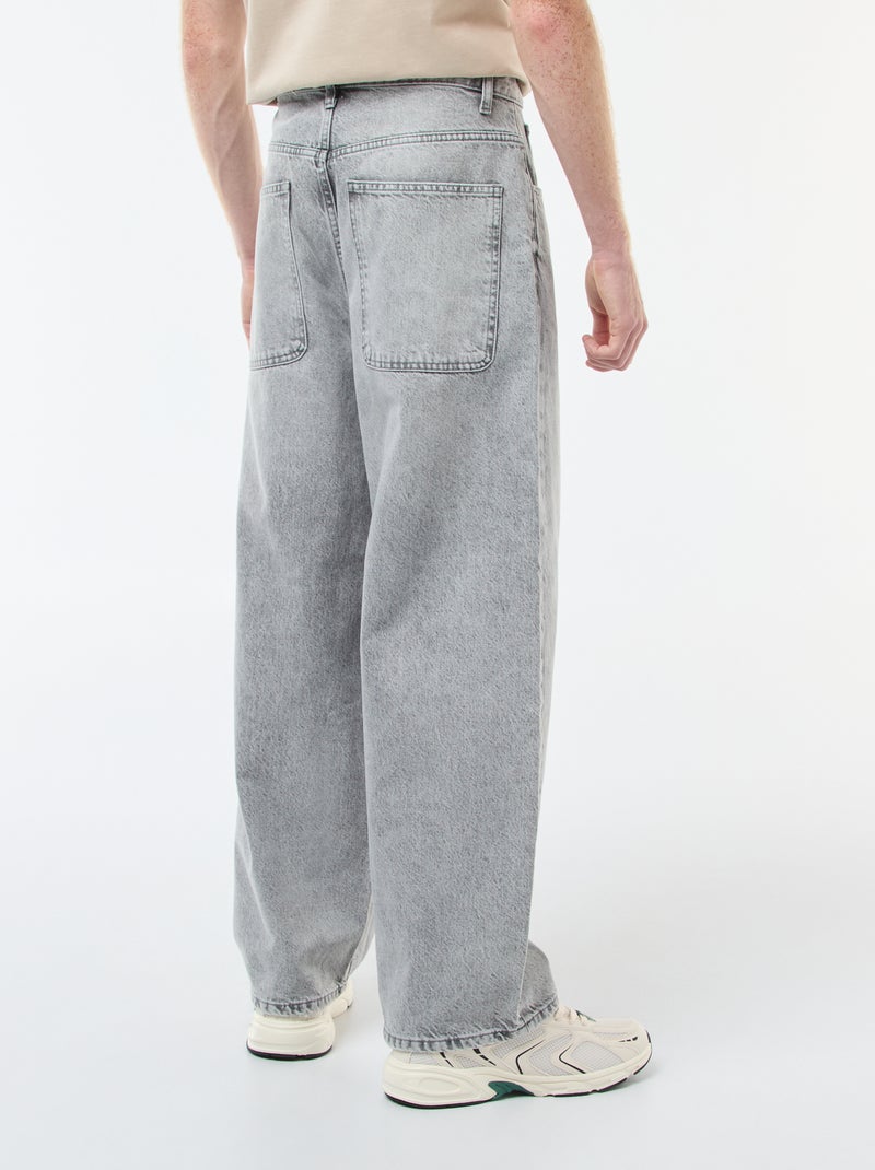 Baggy denim fit in cotone Grigio - Kiabi