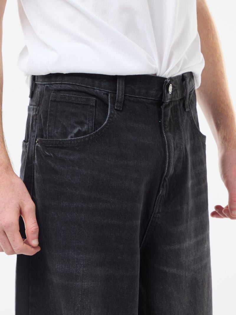 Baggy denim fit in cotone Nero - Kiabi