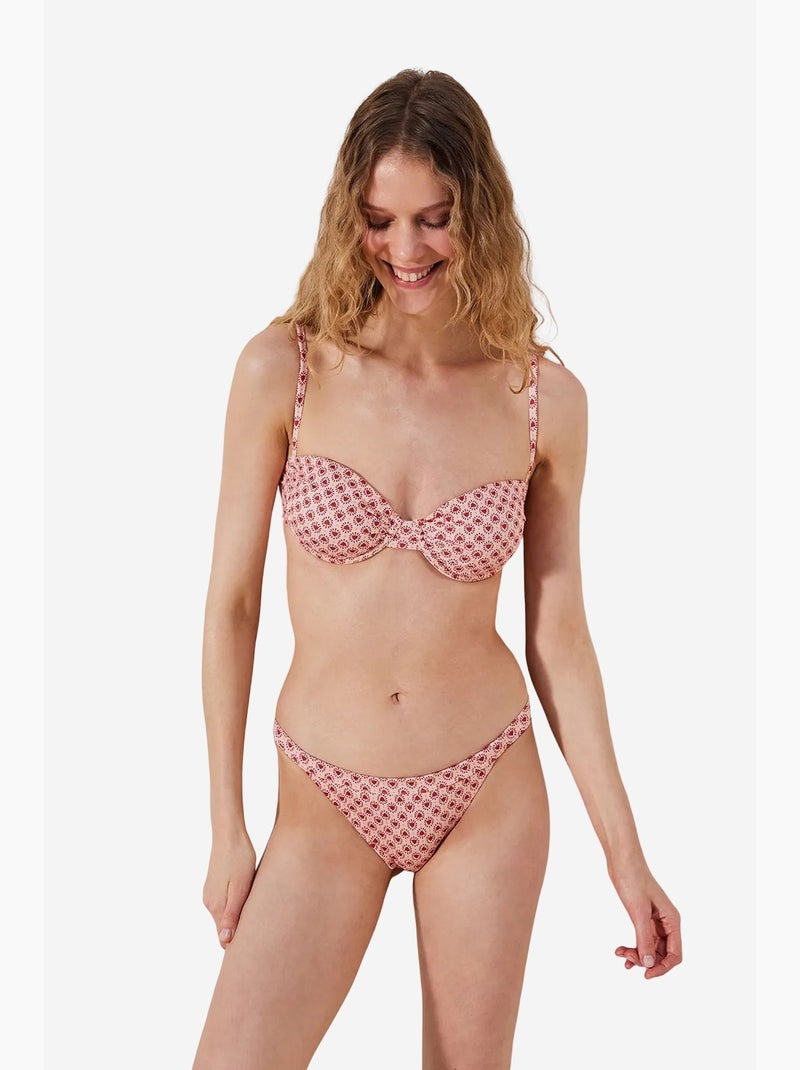 Bahia super slip bikini penti Bianco Rosso - Kiabi