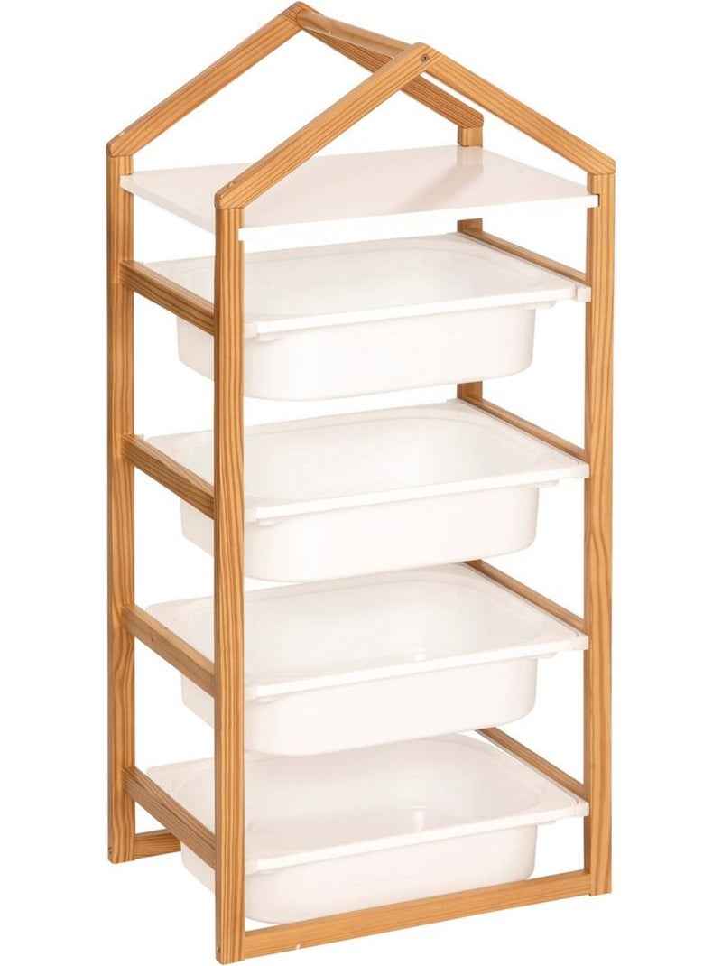Bako bianco 4 ripiani 43x94,5 cm Bianco - Kiabi