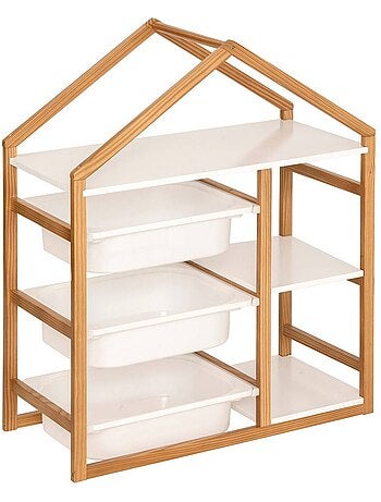 Bako libreria a 3 ripiani bianca 68x82cm
