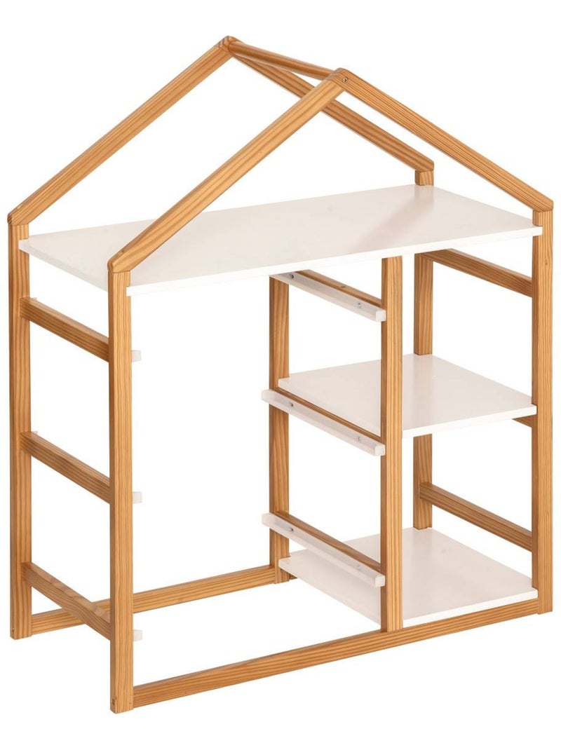 Bako libreria a 3 ripiani bianca 68x82cm Bianco - Kiabi