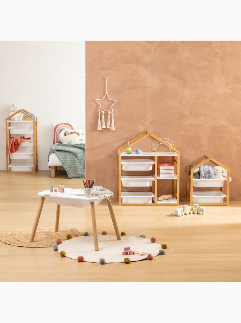 Bako libreria a 3 ripiani bianca 68x82cm Bianco - Kiabi