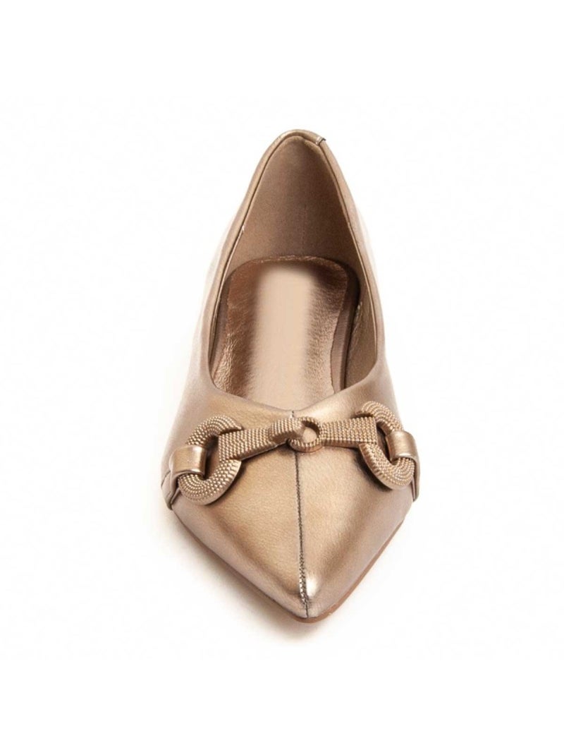 Ballerina Materiale Sintetico E Tessile Montevita Dorato/Oro - Kiabi