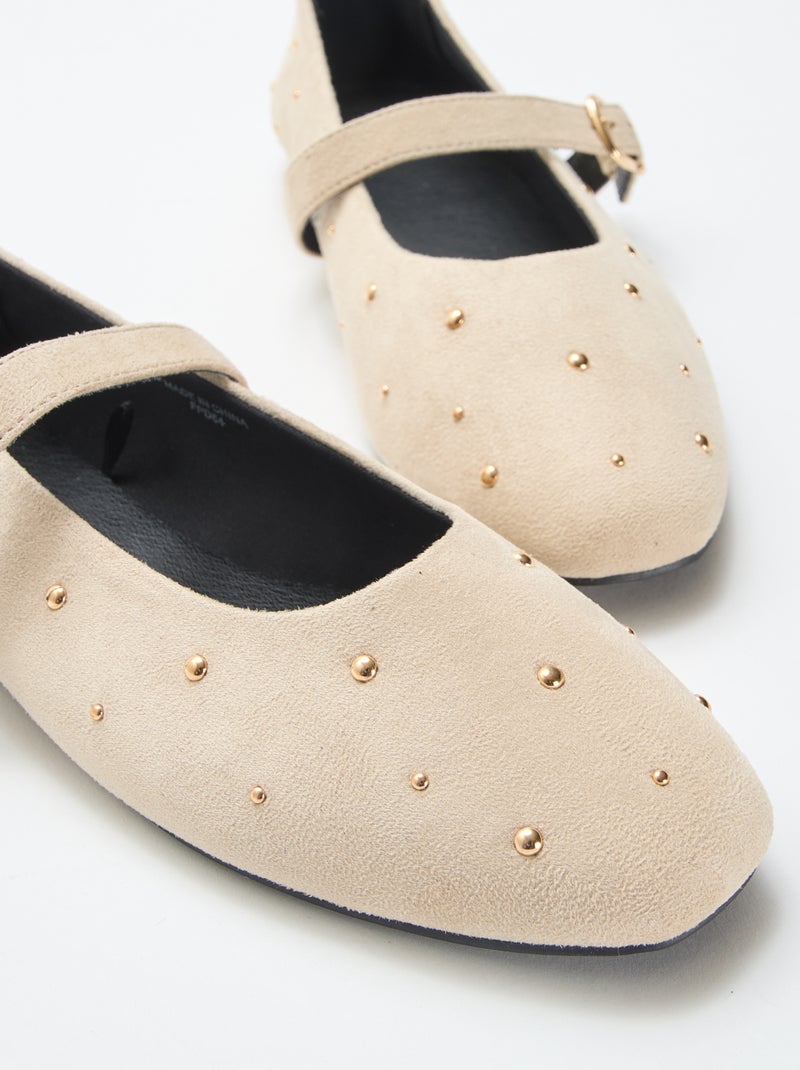 Ballerine basse in similpelle Beige - Kiabi