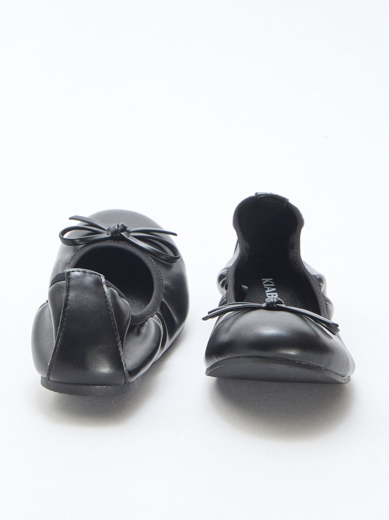 Ballerine basse tinta unita Nero - Kiabi