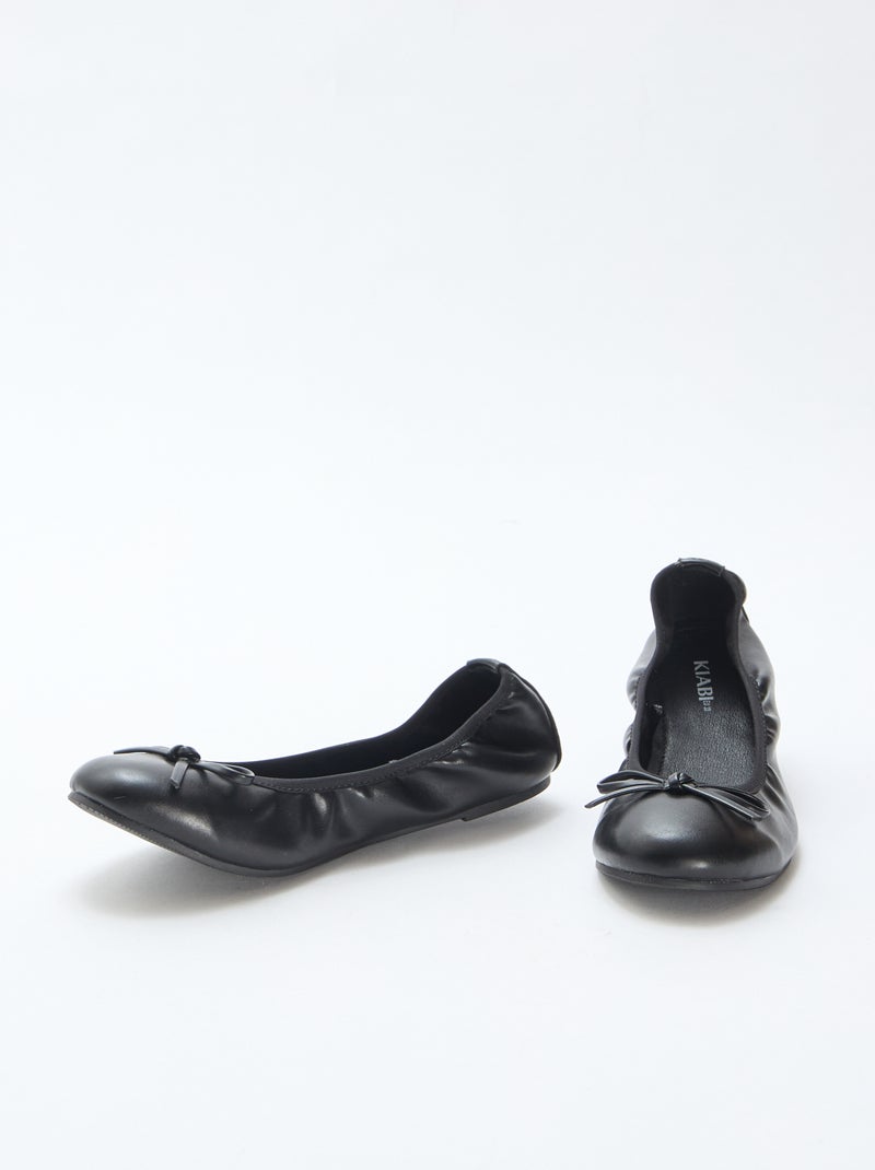 Ballerine basse tinta unita Nero - Kiabi