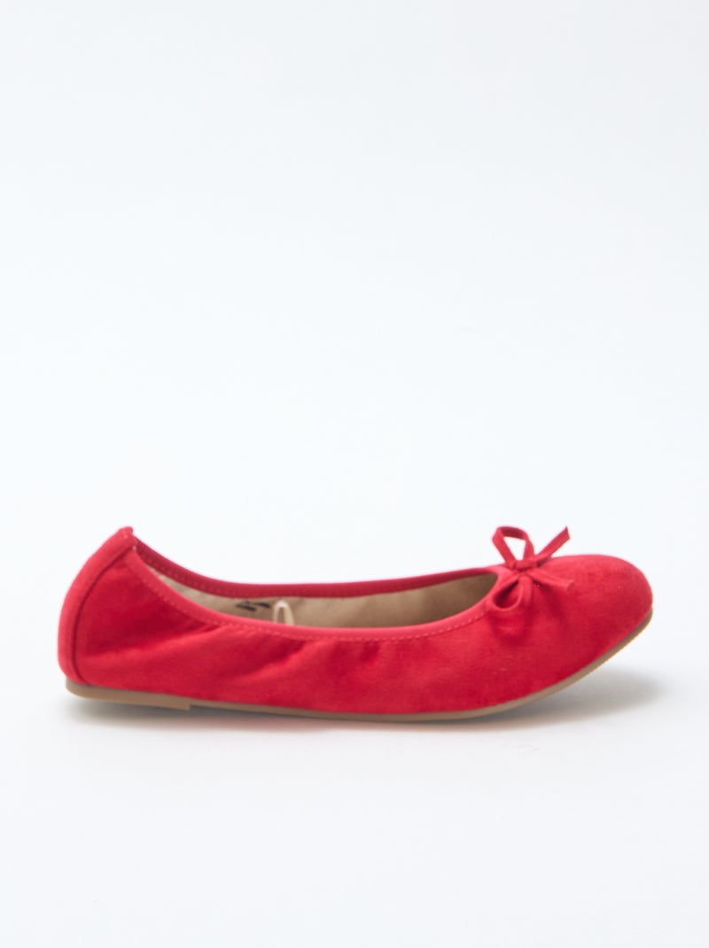 Ballerine basse tinta unita Rosso - Kiabi