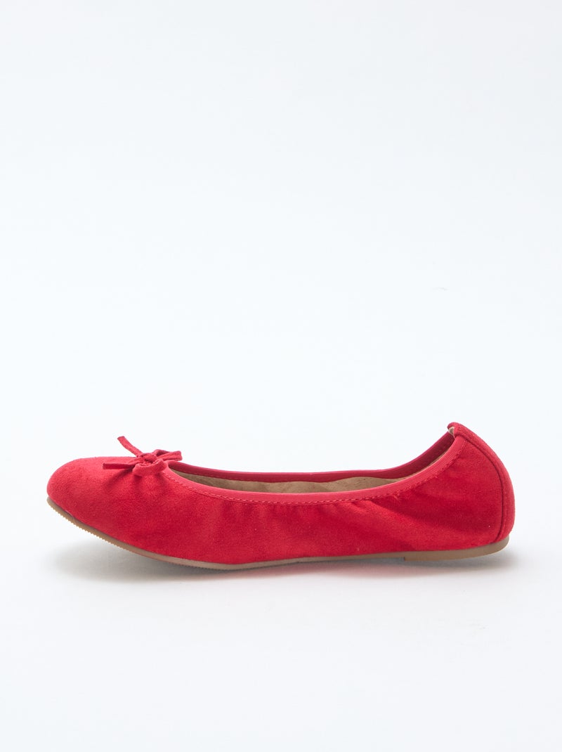 Ballerine basse tinta unita Rosso - Kiabi