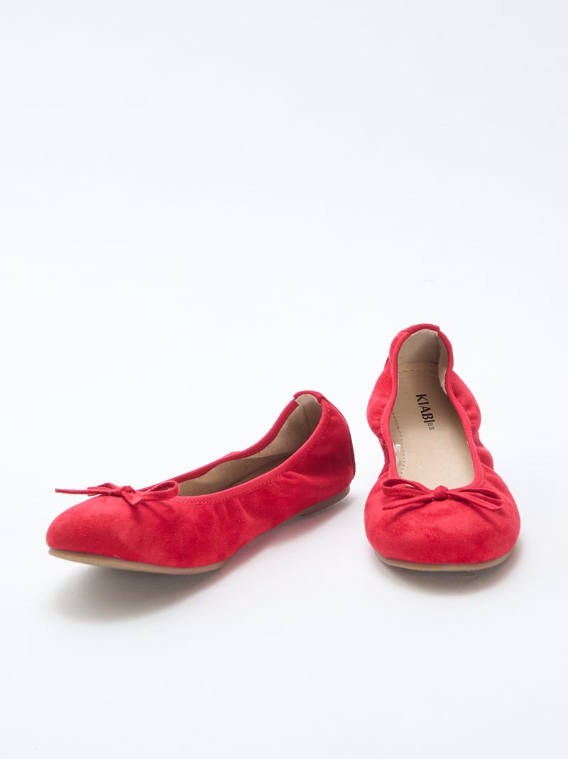 Ballerine basse tinta unita Rosso - Kiabi