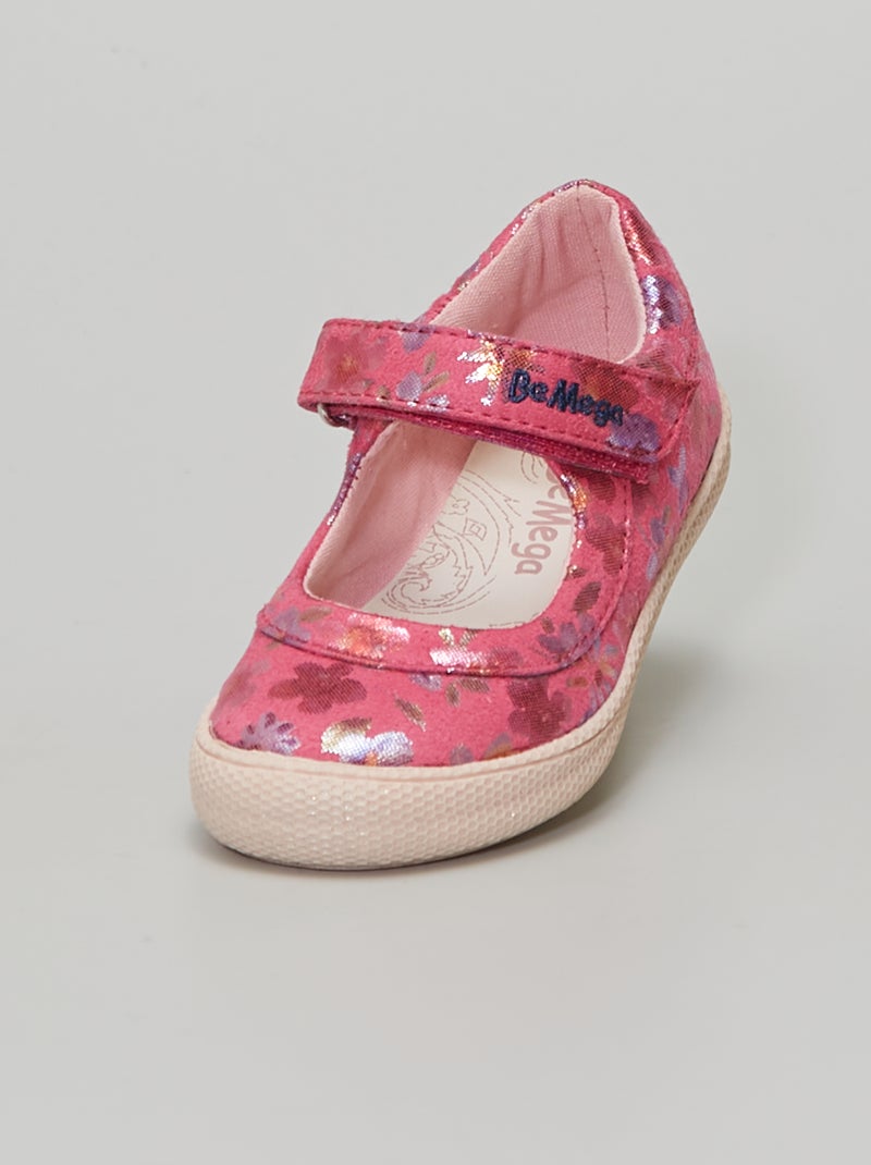 Ballerine con chiusura a strappo rosa - Kiabi