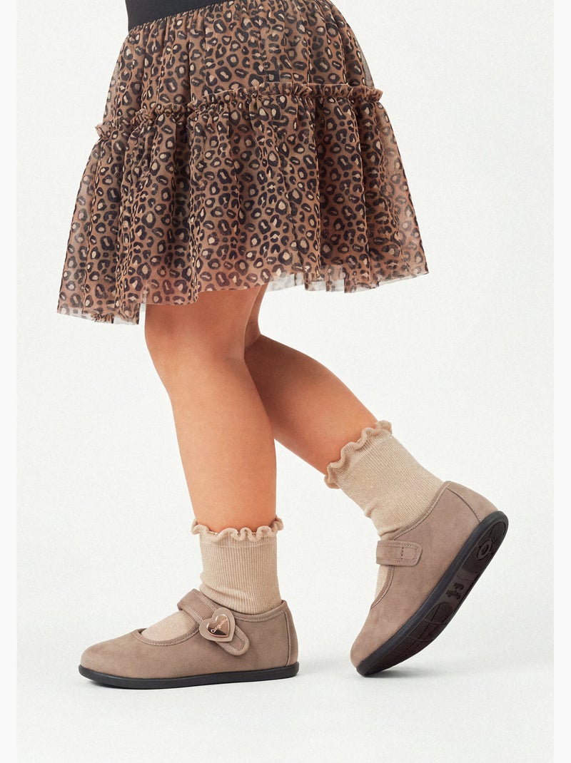 Ballerine con cinturino conguitos barefoot goflex Marrone chiaro - Kiabi