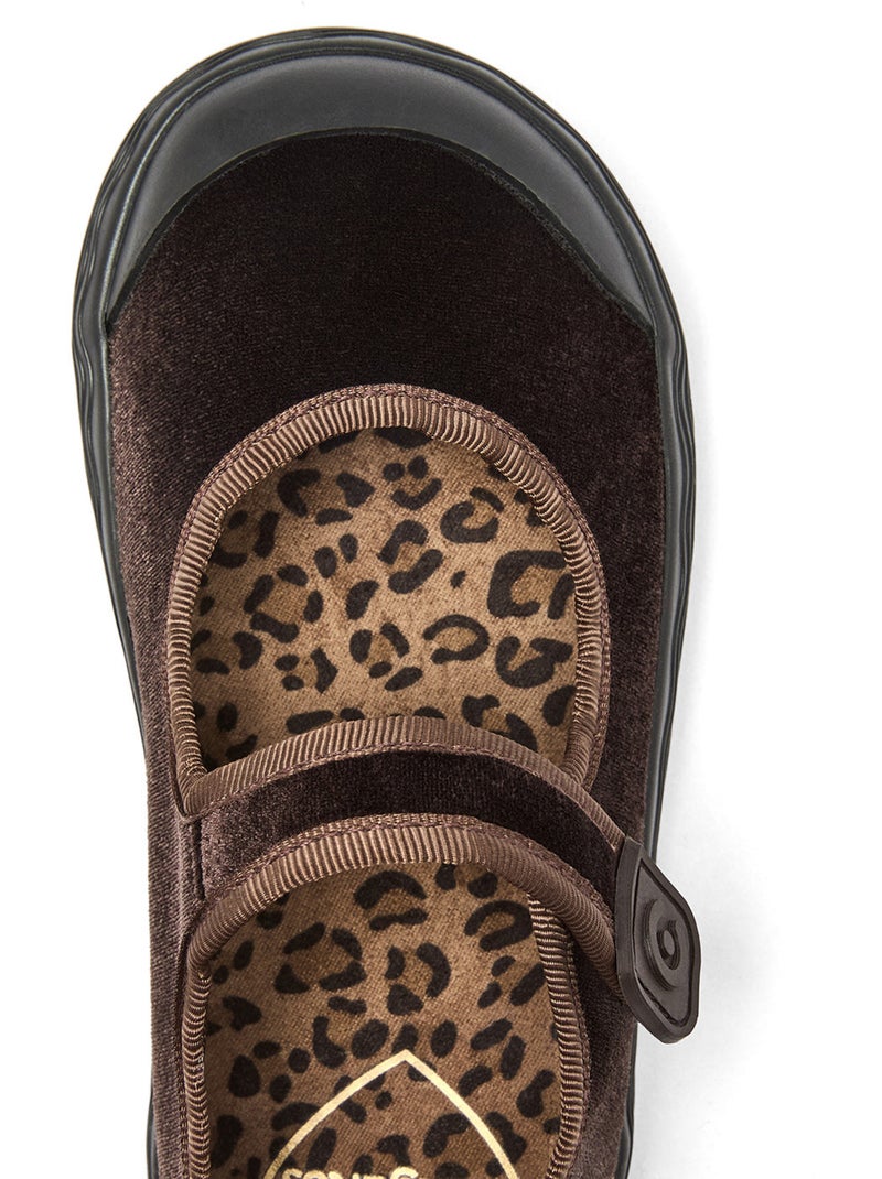 Ballerine con cinturino conguitos barefoot goflex Marrone - Kiabi