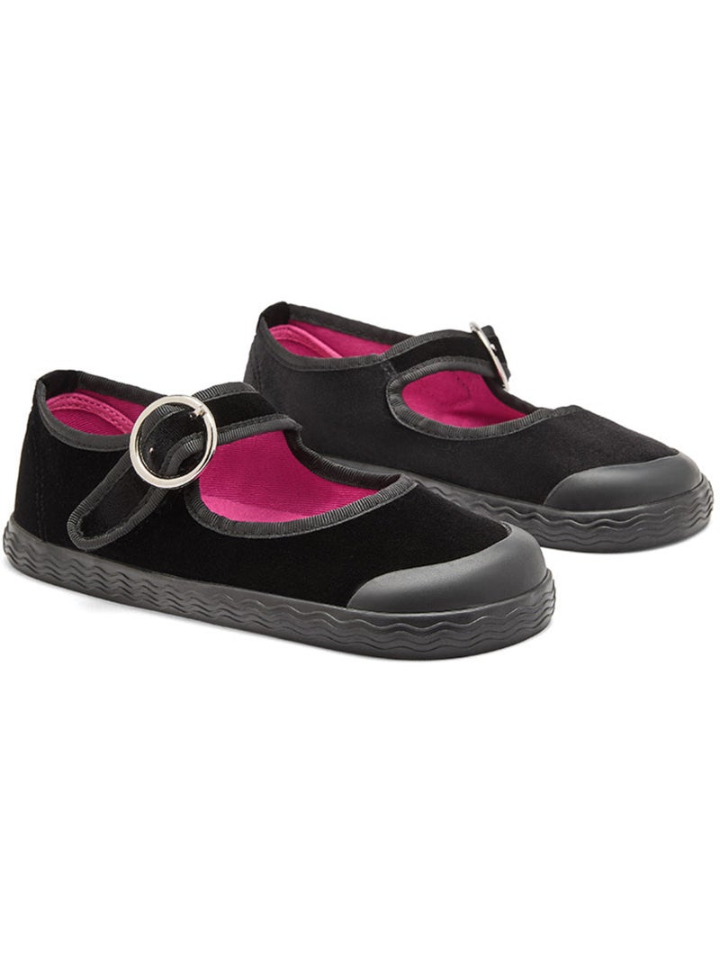 Ballerine con cinturino conguitos barefoot Nero Nero - Kiabi
