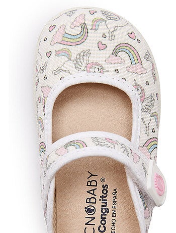 Ballerine con cinturino conguitos unicornio respetuosas