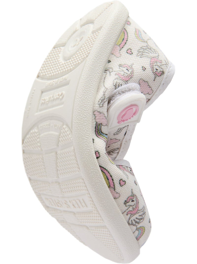 Ballerine con cinturino conguitos unicornio respetuosas Bianco - Kiabi