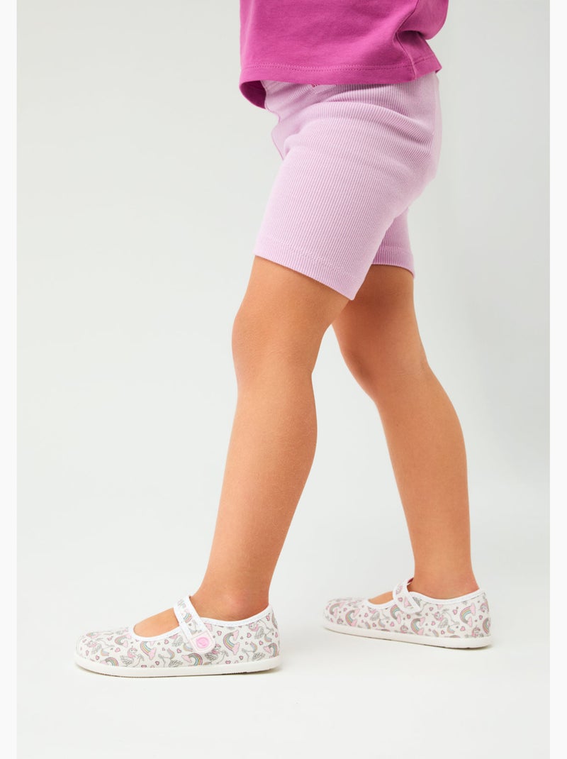 Ballerine con cinturino conguitos unicornio respetuosas Bianco - Kiabi