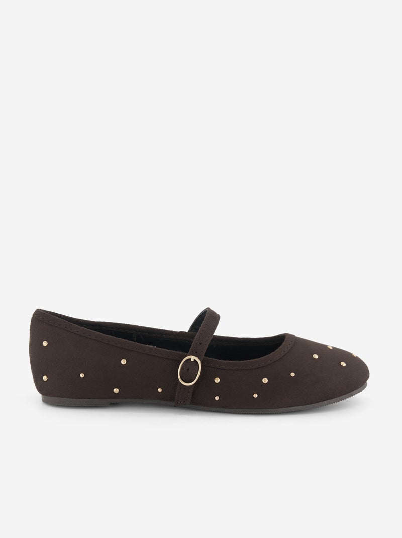Ballerine con cinturino Marrone - Kiabi