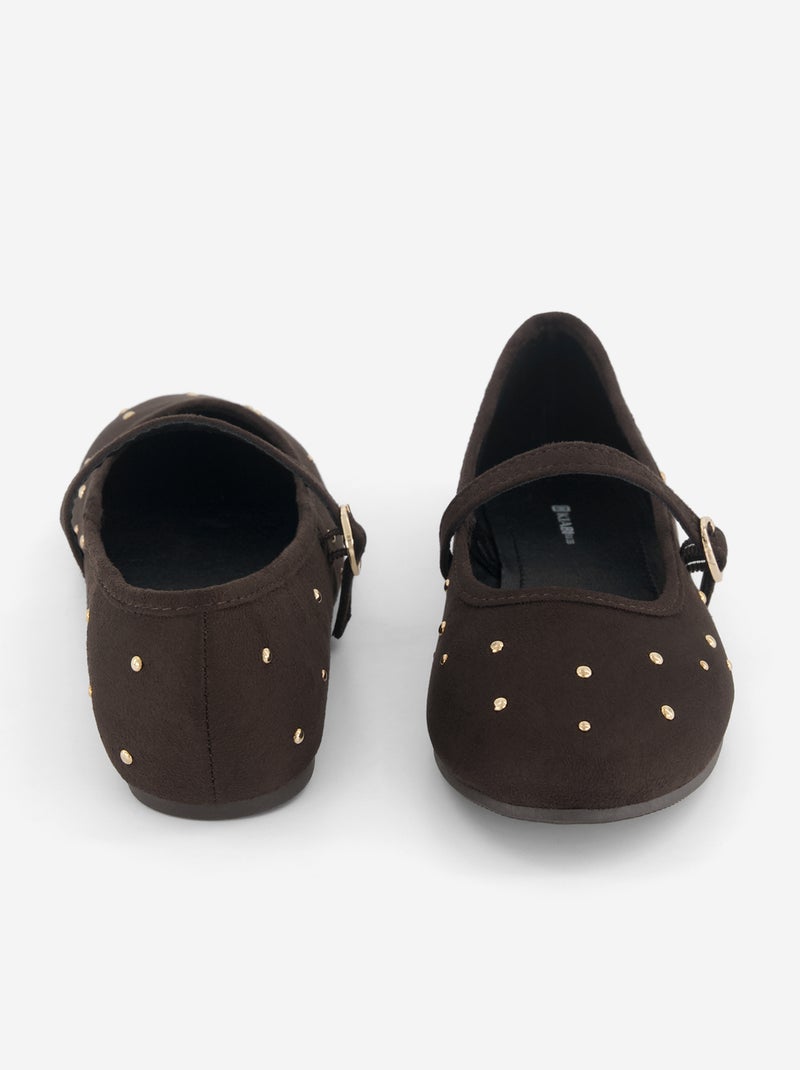 Ballerine con cinturino Marrone - Kiabi
