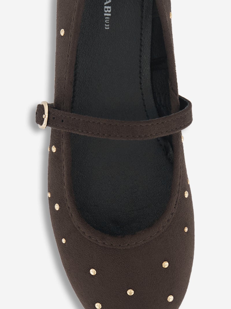 Ballerine con cinturino Marrone - Kiabi