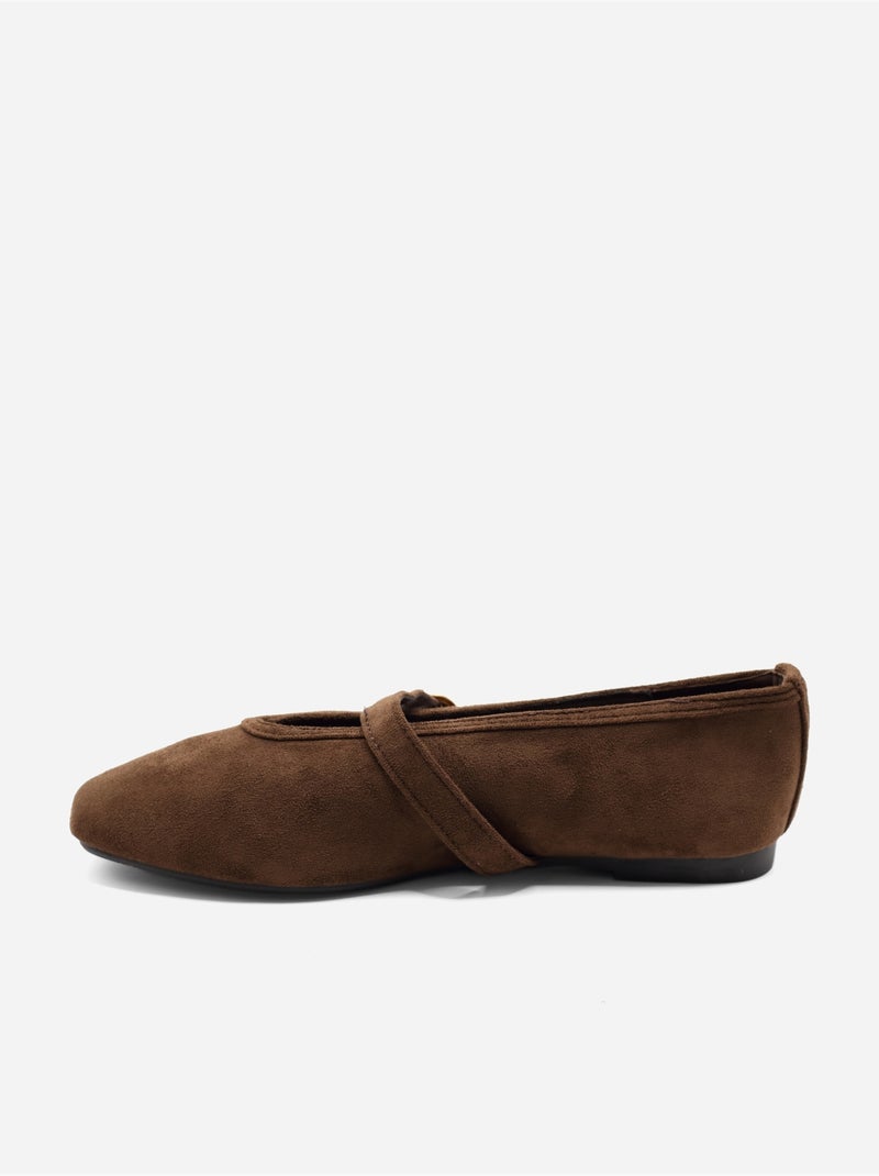 Ballerine con cinturino Marrone - Kiabi
