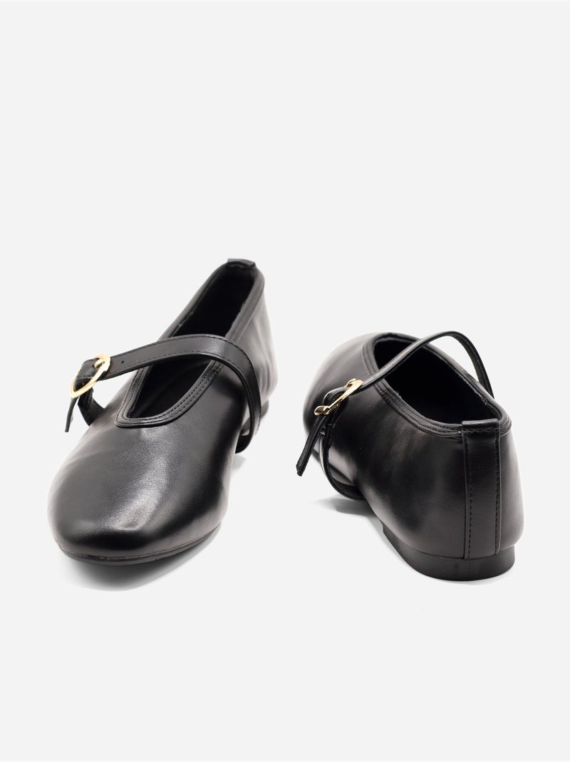 Ballerine con cinturino Nero - Kiabi