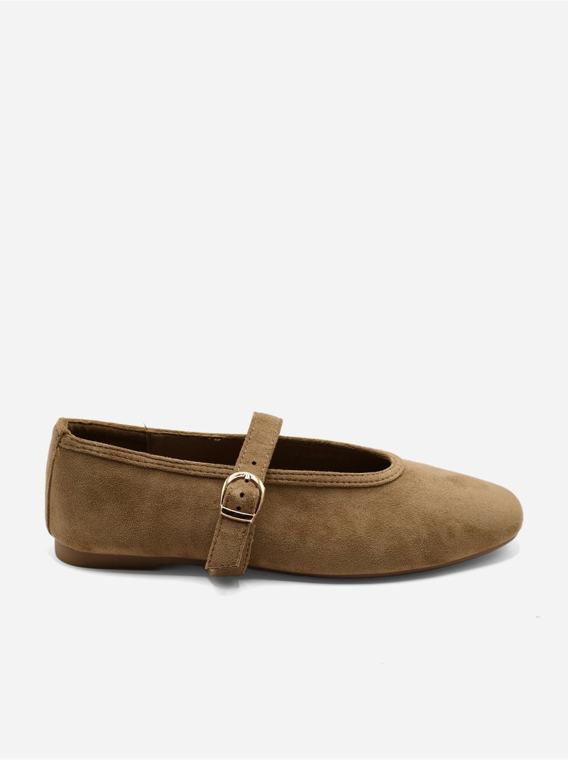 Ballerine con cinturino Tortora - Kiabi