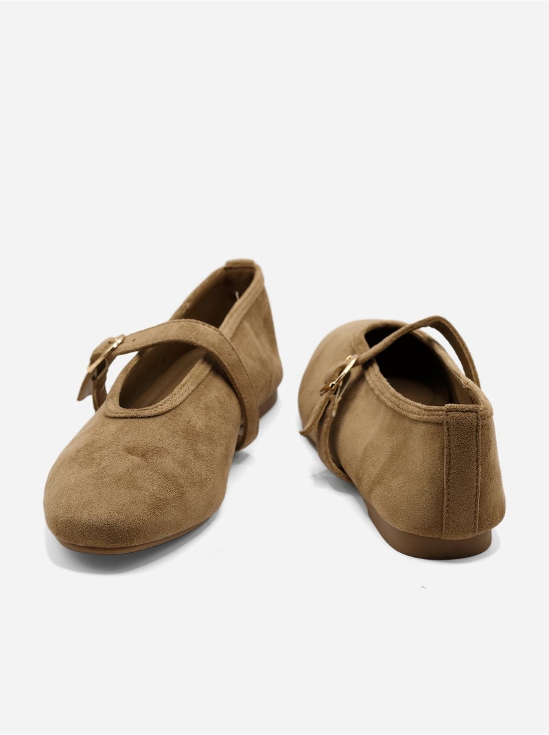 Ballerine con cinturino Tortora - Kiabi