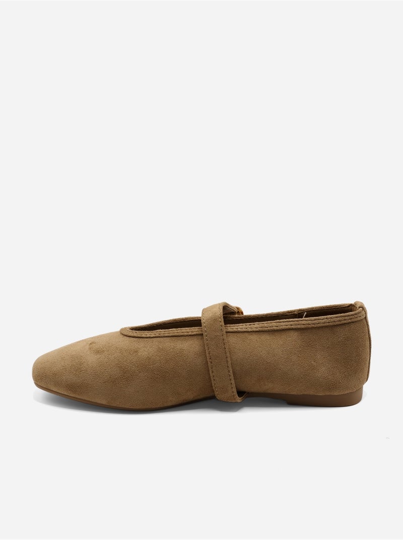Ballerine con cinturino Tortora - Kiabi