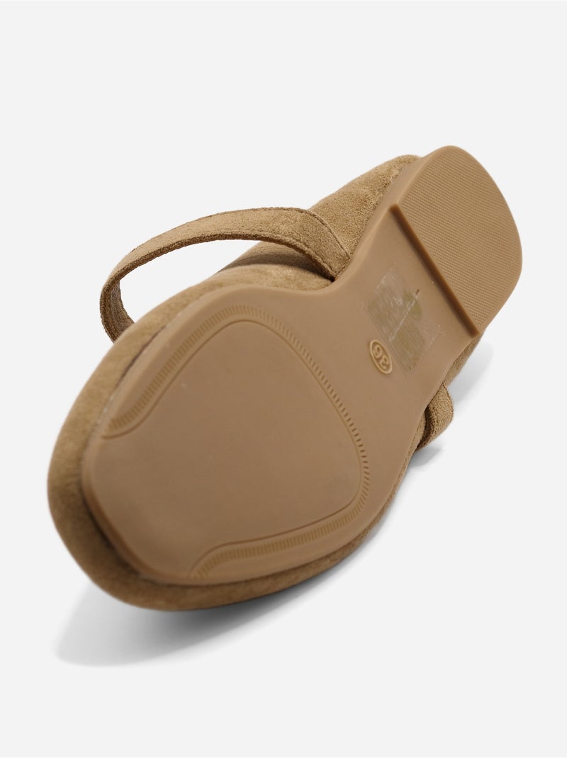 Ballerine con cinturino Tortora - Kiabi