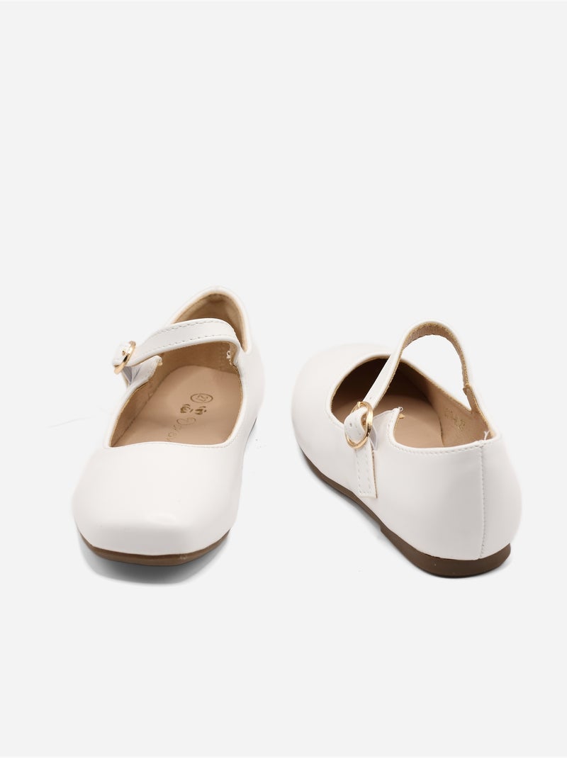 Ballerine con fibbia Bianco - Kiabi