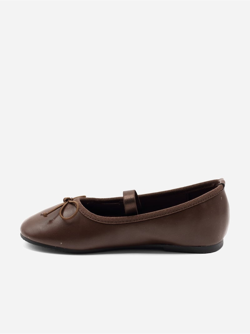 Ballerine con fiocco decorativo Marrone - Kiabi