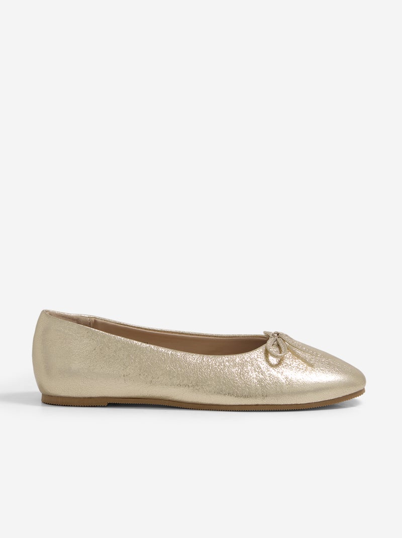 Ballerine con fiocco fantasia davanti Giallo - Kiabi