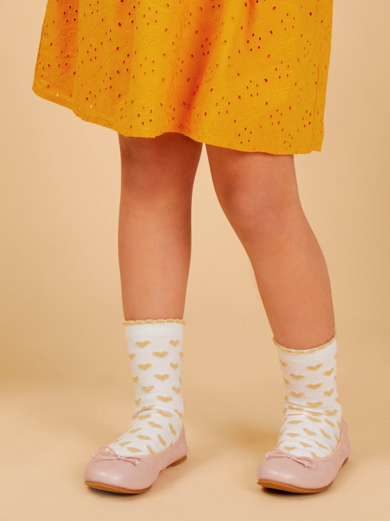 Ballerine con fiocco fantasia ROSA - Kiabi