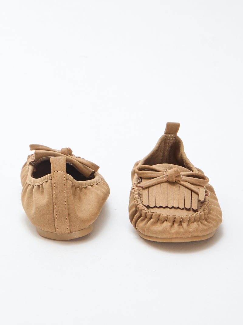 Ballerine con frange Beige - Kiabi