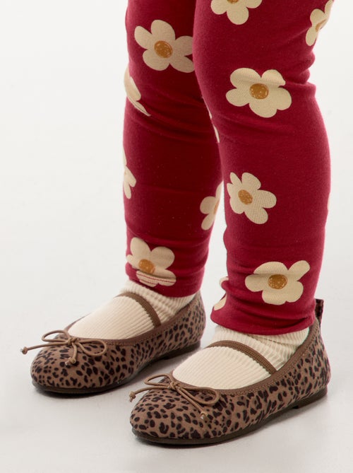 Ballerine con motivo 'leopardo' - - Kiabi