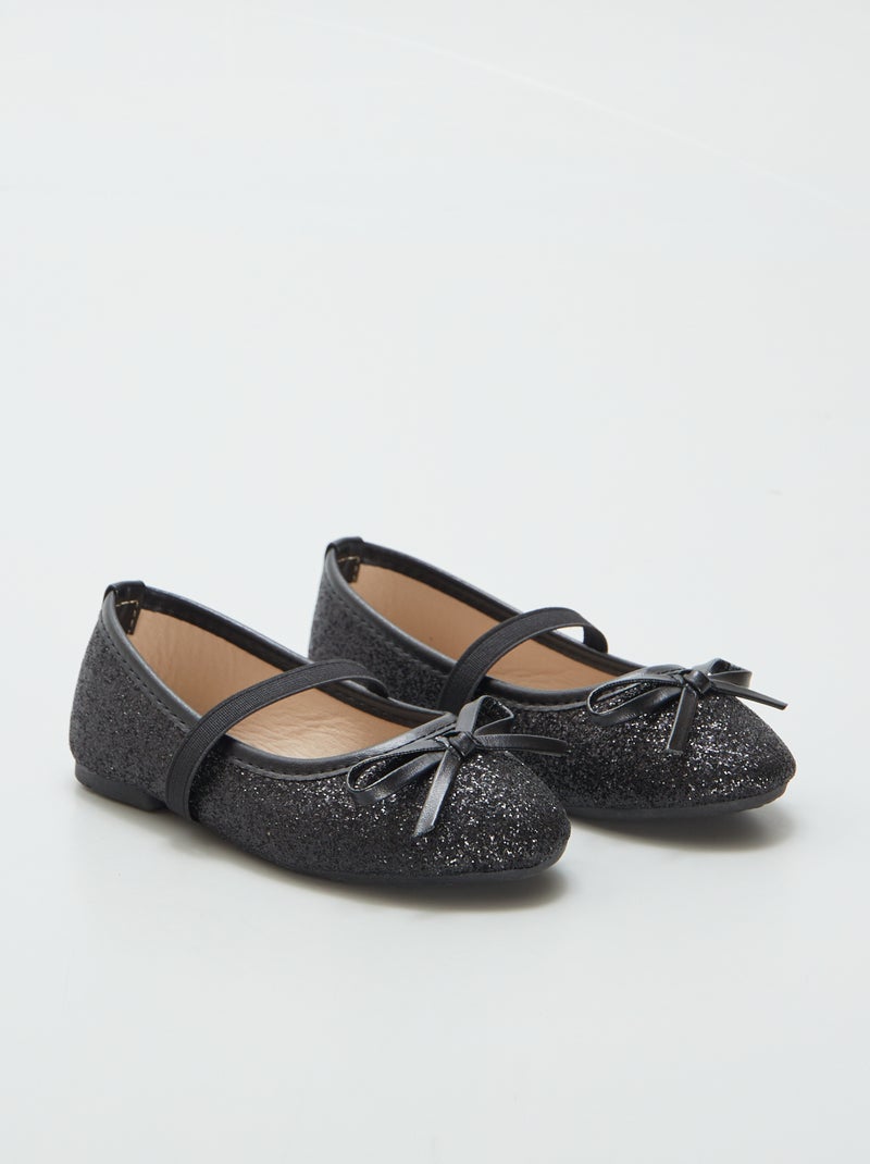 Ballerine con paillettes NERO - Kiabi