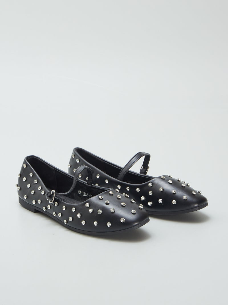 Ballerine con strass NERO - Kiabi