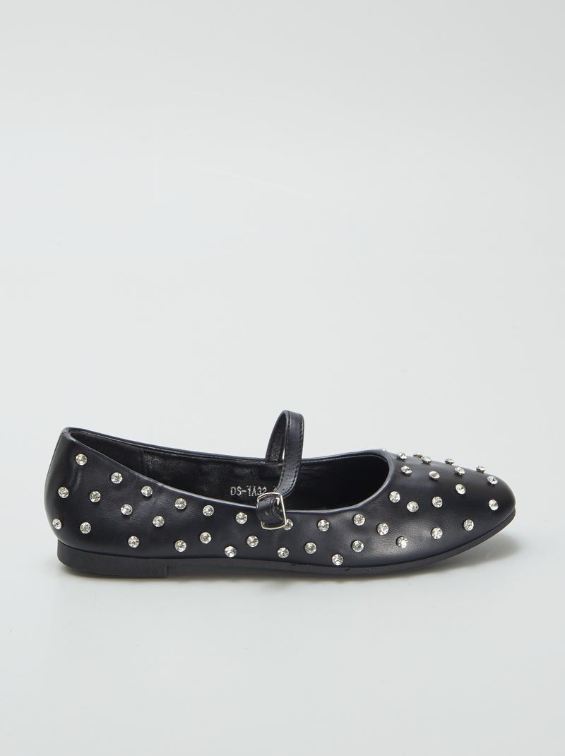 Ballerine con strass NERO - Kiabi