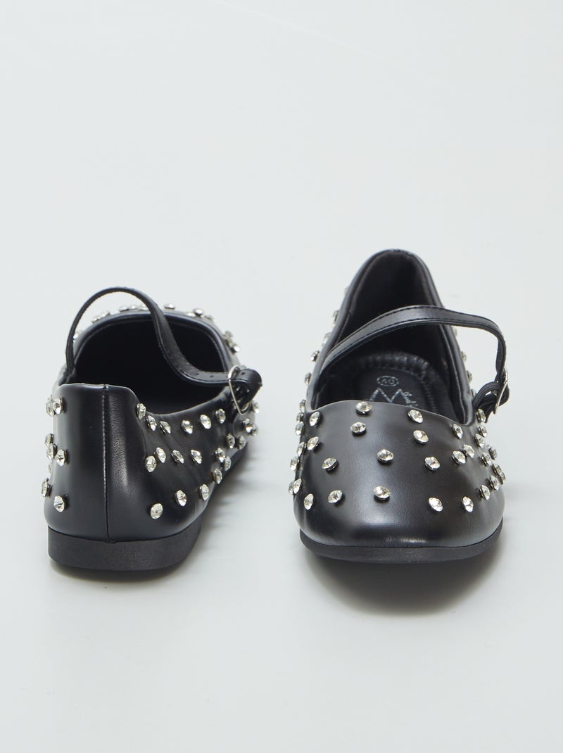 Ballerine con strass NERO - Kiabi