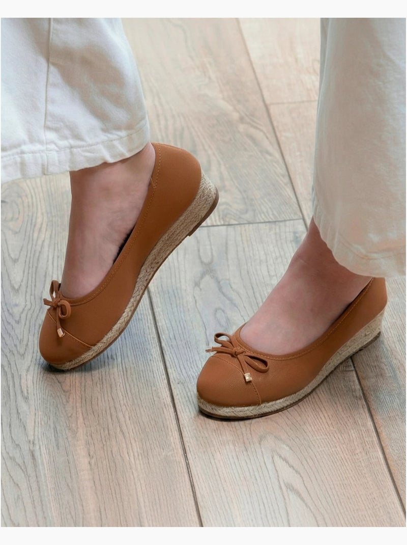 Ballerine con un tacco di 4 cm, molto confortevole  Isotoner Cammello - Kiabi