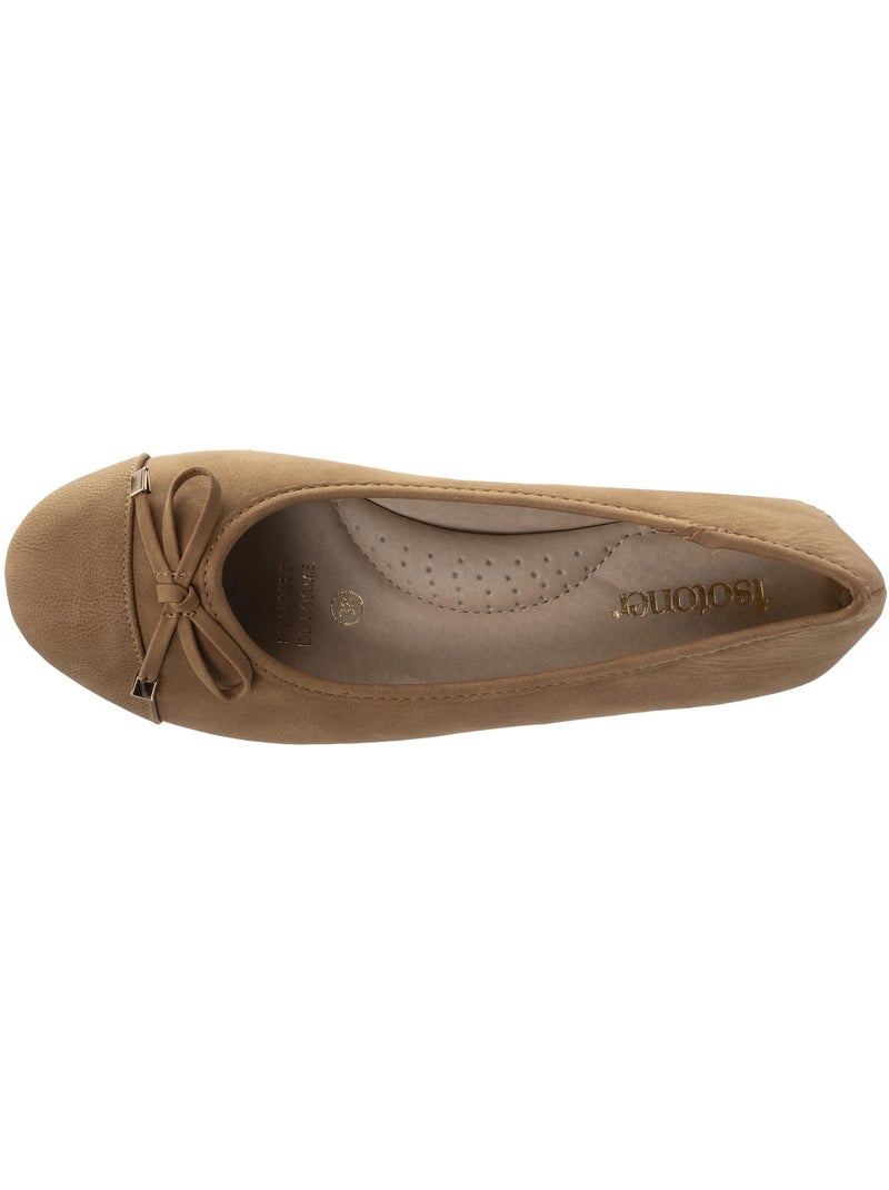 Ballerine con un tacco di 4 cm, molto confortevole  Isotoner Cammello - Kiabi