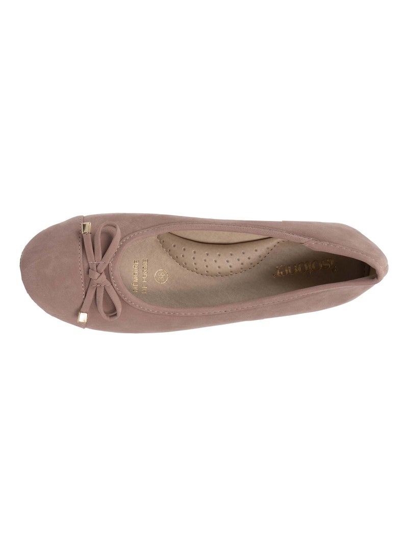Ballerine con un tacco di 4 cm, molto confortevole  Isotoner Rosa chiaro - Kiabi