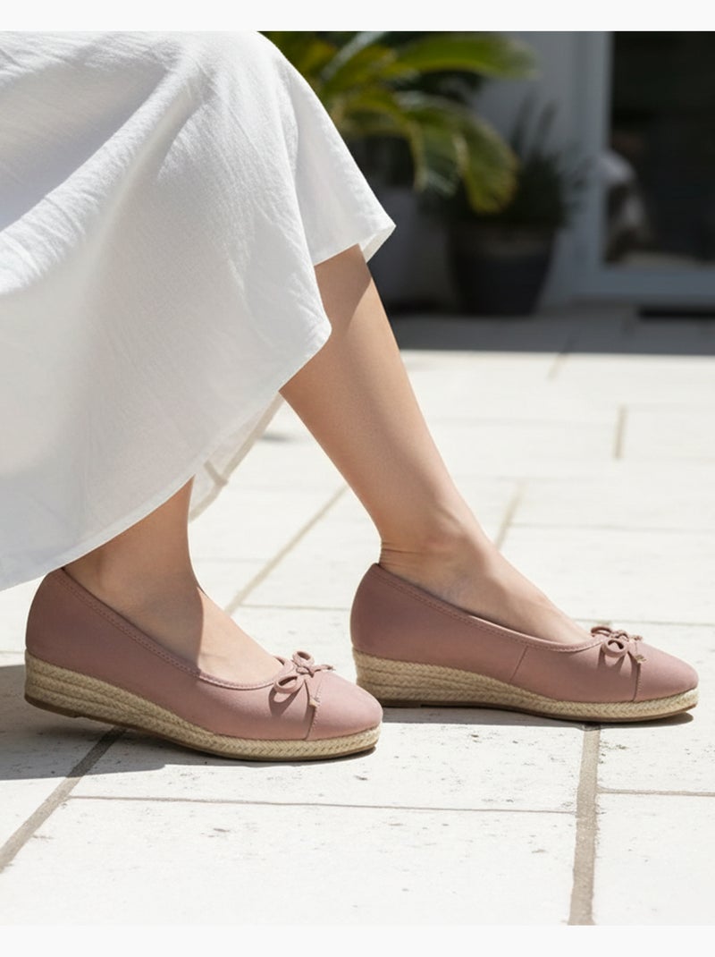 Ballerine con un tacco di 4 cm, molto confortevole Rosa chiaro - Kiabi