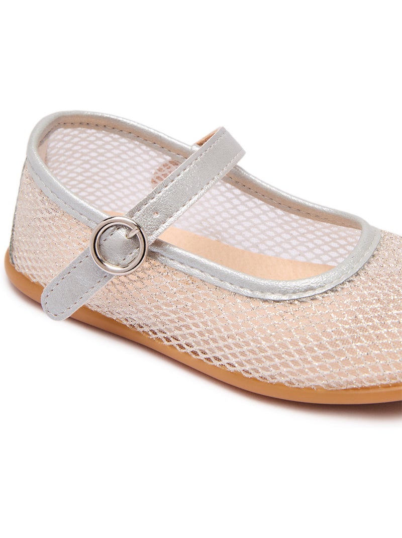 Ballerine conguitos glitter mesh Argento - Kiabi