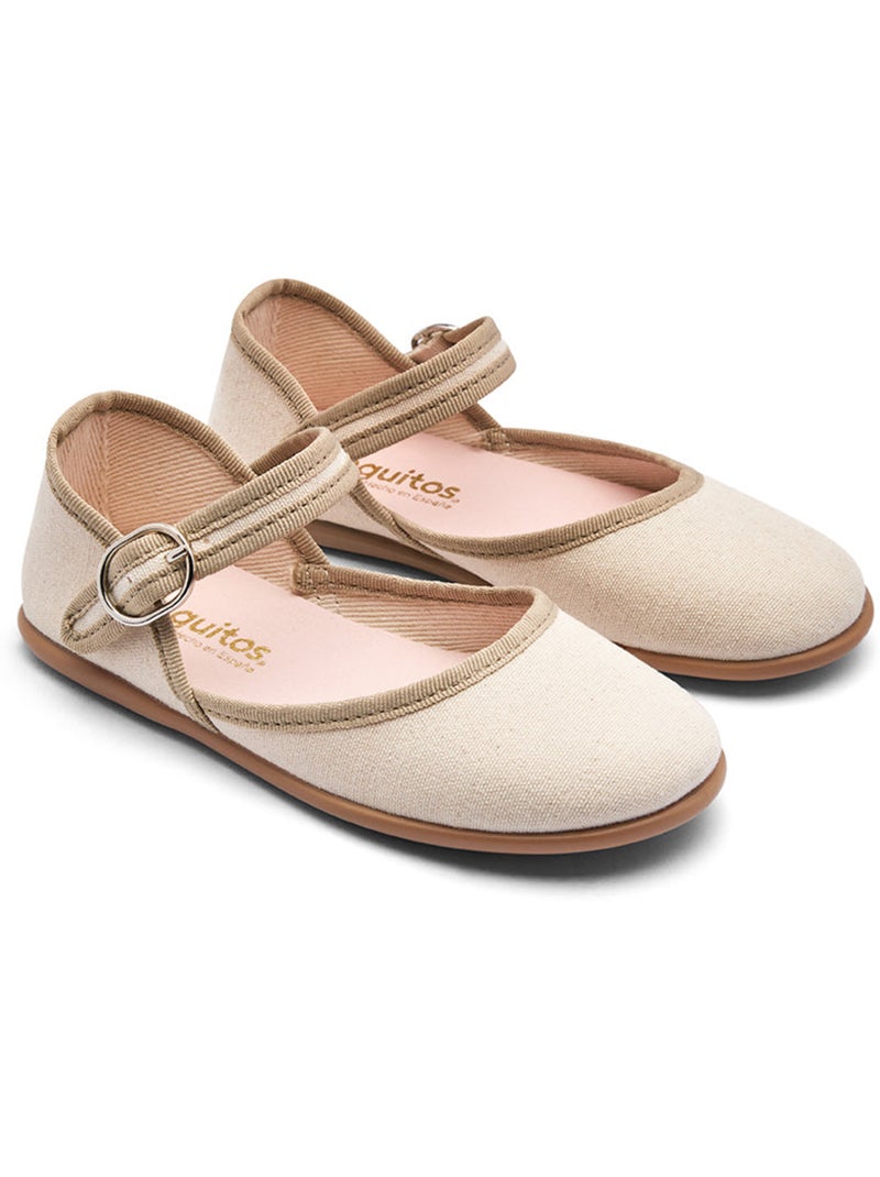 Ballerine conguitos lazo hebilla Beige - Kiabi