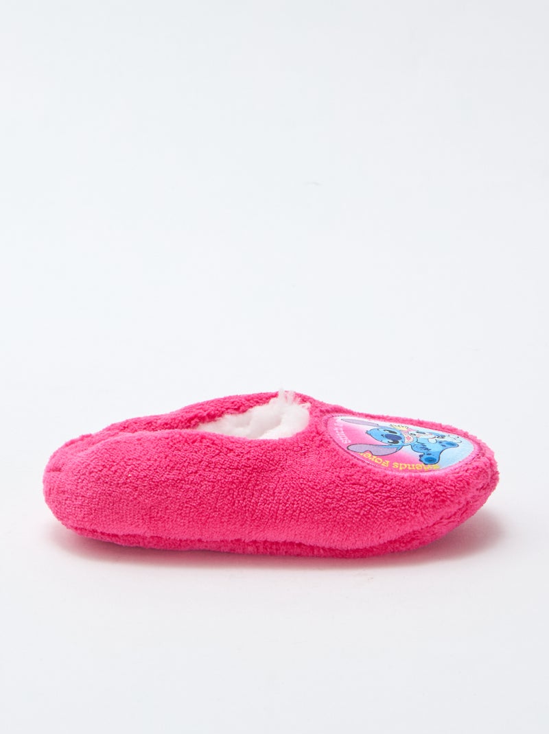 Ballerine da casa in pile 'Stitch' Rosa - Kiabi