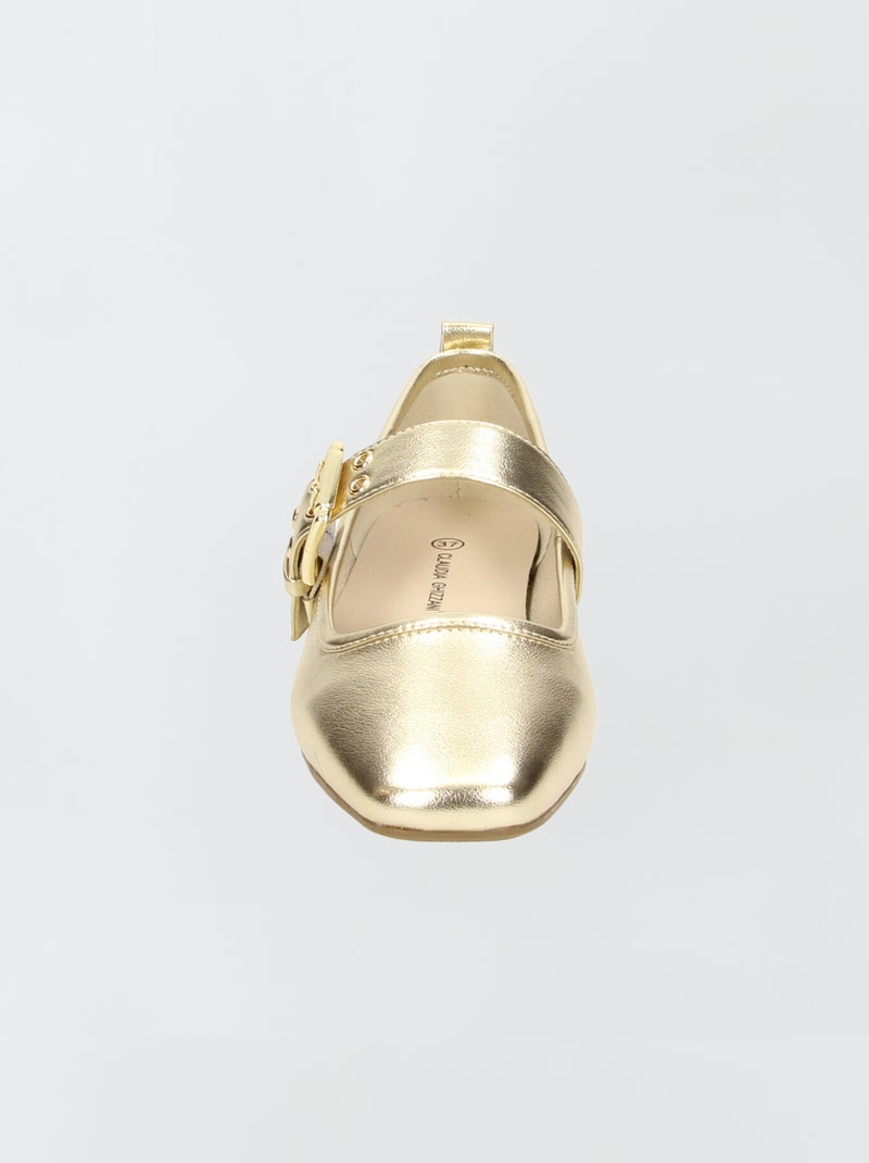 Ballerine dorate con fibbia BEIGE - Kiabi